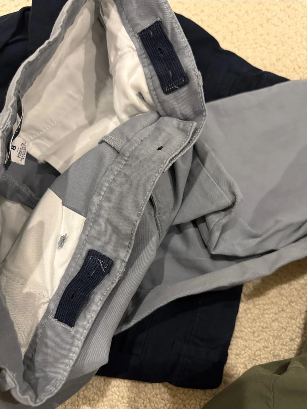 Bundle of 2: Boy’s Stretch Chino Pants - Light Gray & Navy
